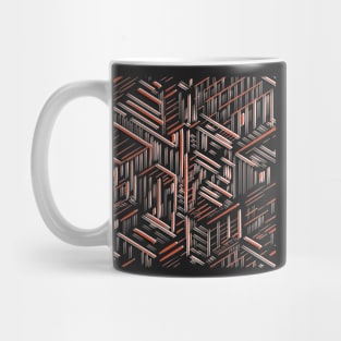 Line Pattern Red Mug